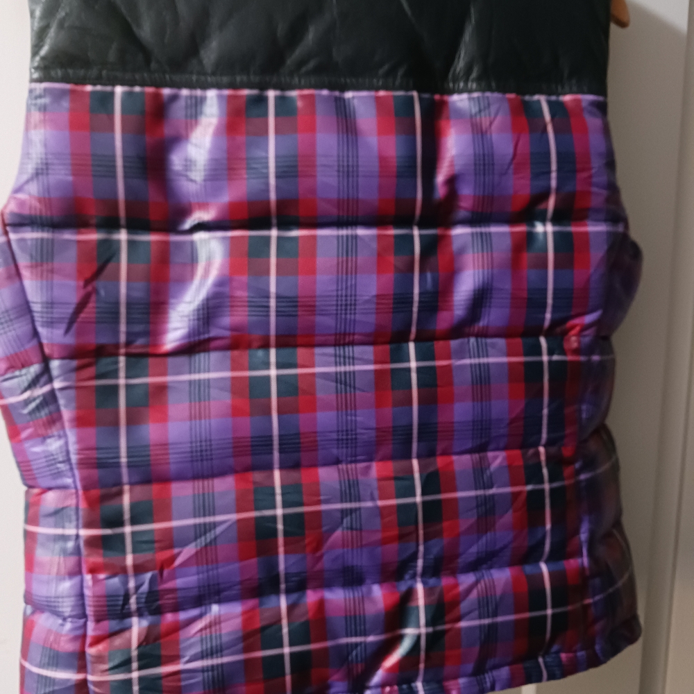 Coach Purple and Red Plaid Vest - Picture 4 of 5